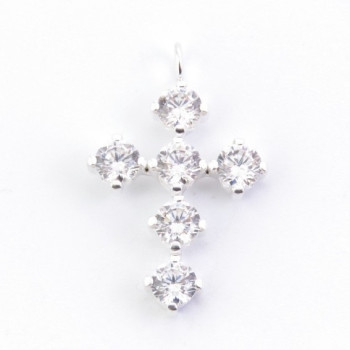 Silver pendant with zirconia