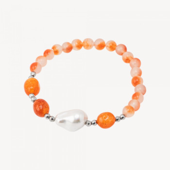 Orange Jade - bracelet