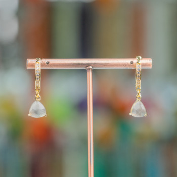 Cat's eye earrings, triangle