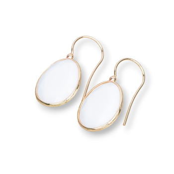 Cat's eye hook earrings