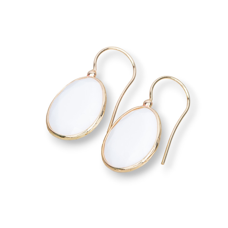 Cat's eye hook earrings
