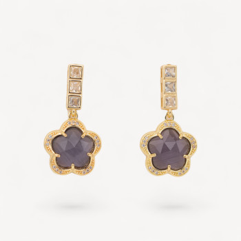 Cat’s Eye Flower Earrings