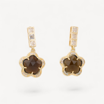 Cat’s Eye Flower Earrings