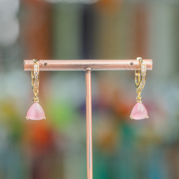 Cat's eye earrings, triangle