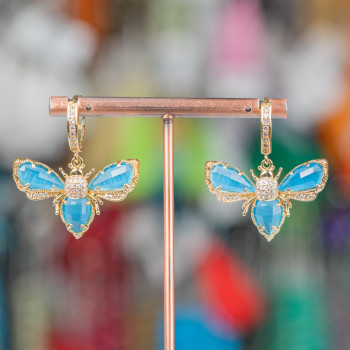 Bee, cat's eye earring