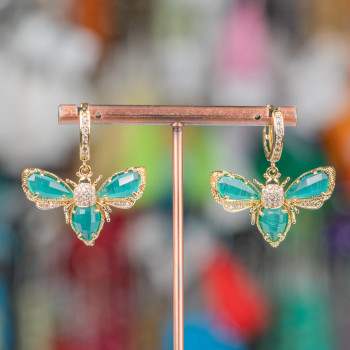 Bee, cat's eye earring