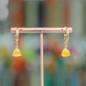 Cat's eye earrings, triangle