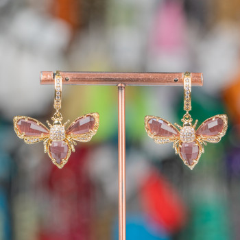 Bee, cat's eye earring