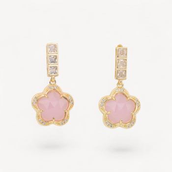 Cat’s Eye Flower Earrings