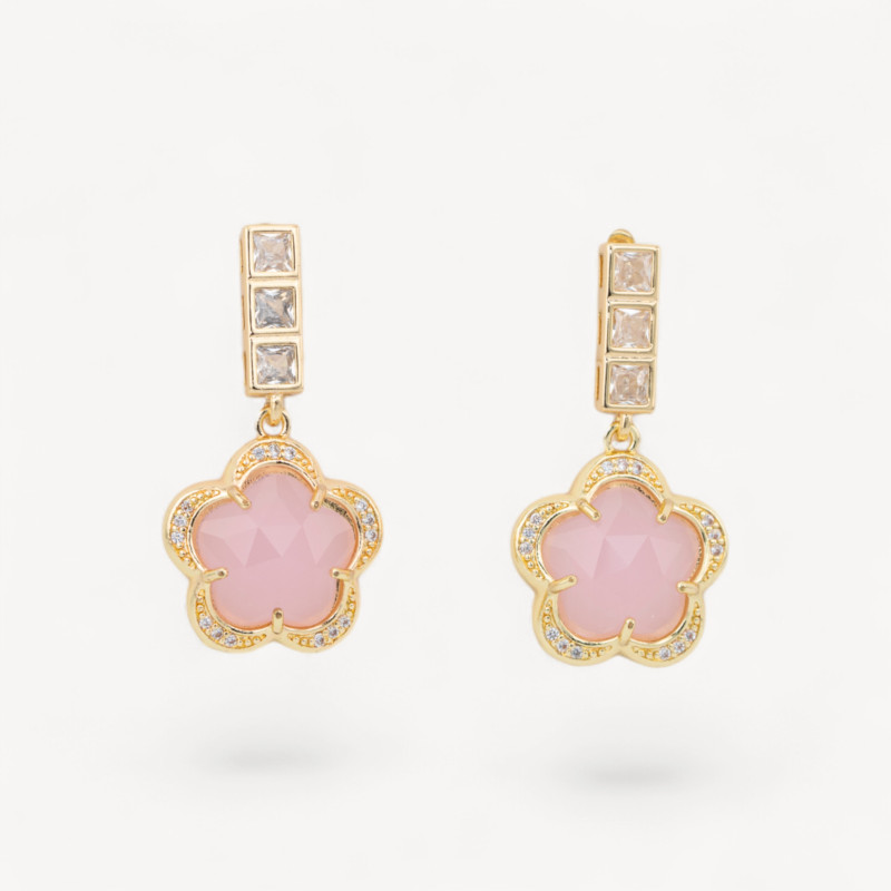 Cat’s Eye Flower Earrings