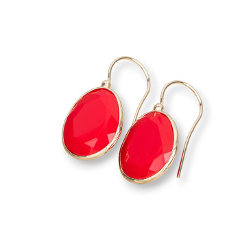 Cat's eye hook earrings