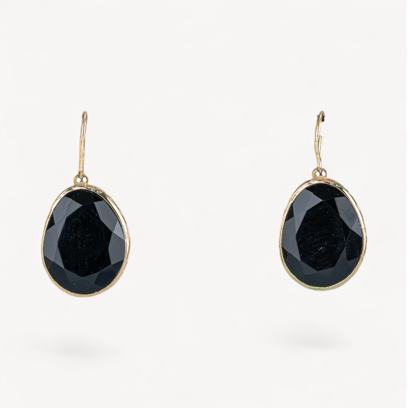 Cat's eye hook earrings