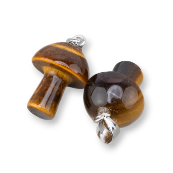 Tiger's Eye Mushroom Pendant