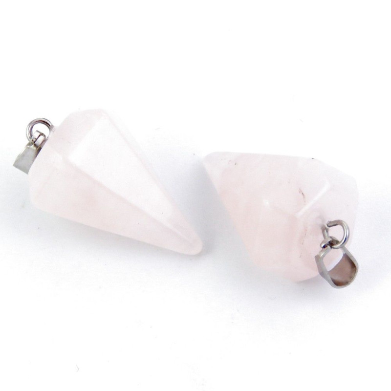 Rose quartz - pendant "Pendulum" (1 pc.)