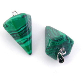 Malachite - pendant "Pendulum" (1 pc.)