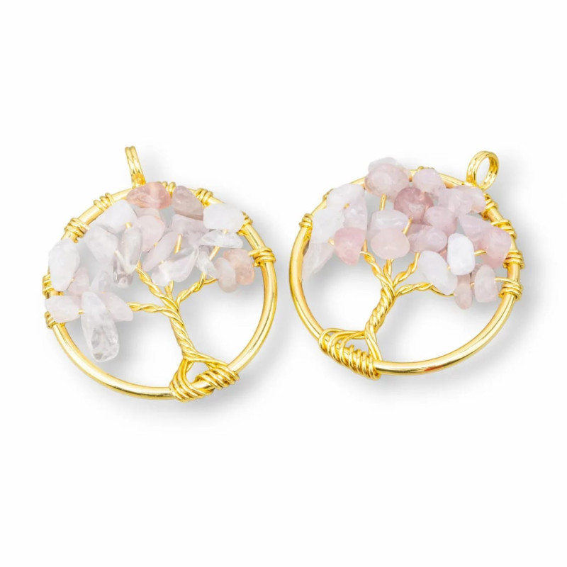 Tree of Life, Rose Quartz Pendant