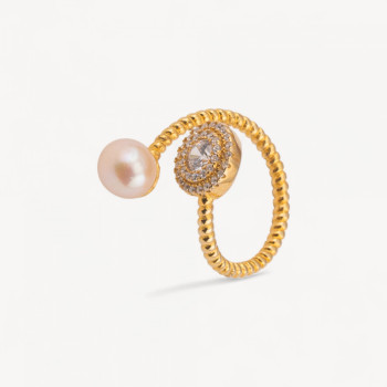 925 silver ring with pearl