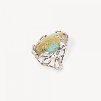 African turquoise adjustable ring