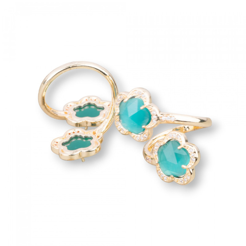 Cat's-eye flower, bronze ring