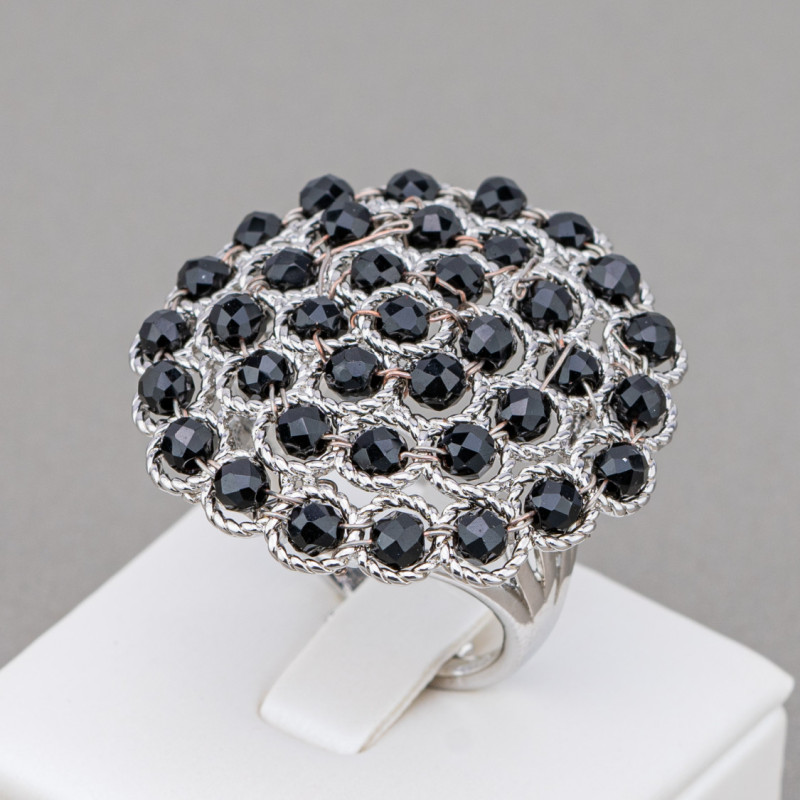 Onyx adjustable ring