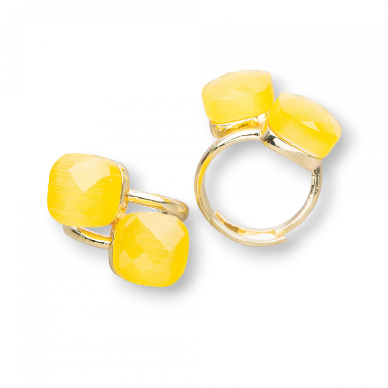 Cat's-eye ring, yellow