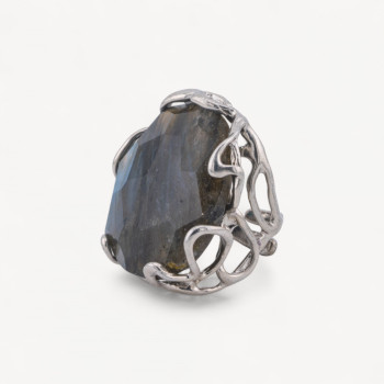 Labradorite adjustable ring