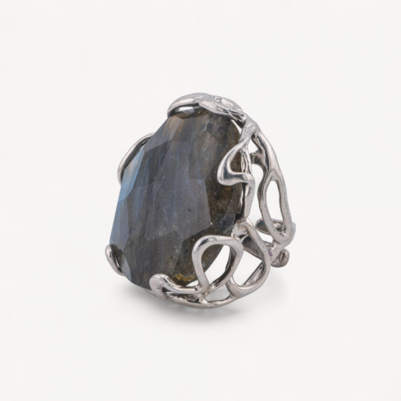 Labradorite adjustable ring