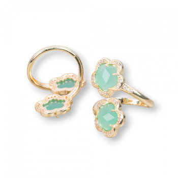 Cat's-eye flower, adjustable ring