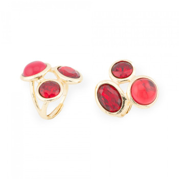 Cat's eye ring with crystals