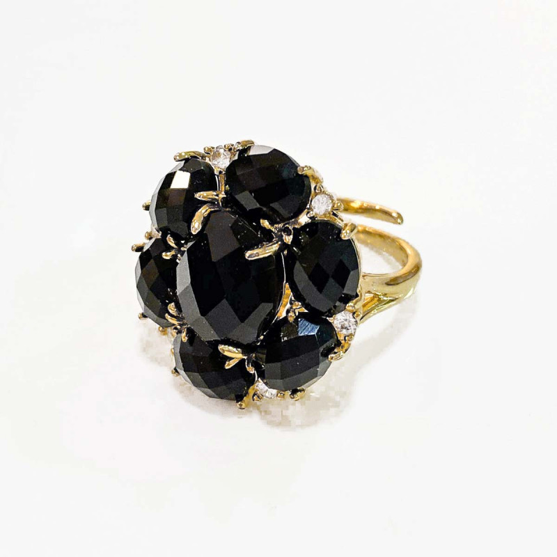 Onyx adjustable ring