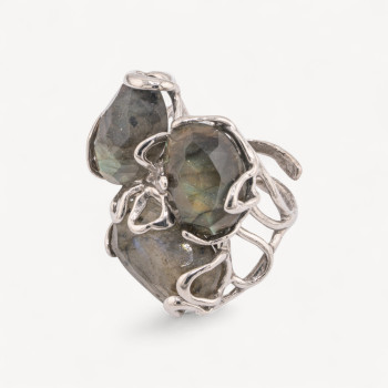 Labradorite adjustable ring