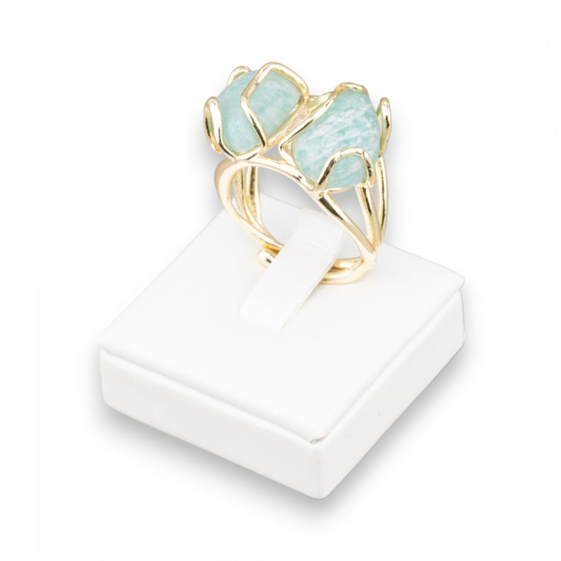 Amazonite adjustable ring