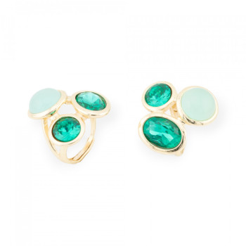 Cat's eye ring with crystals