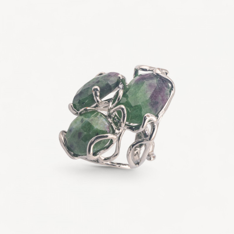 Zoisite adjustable ring