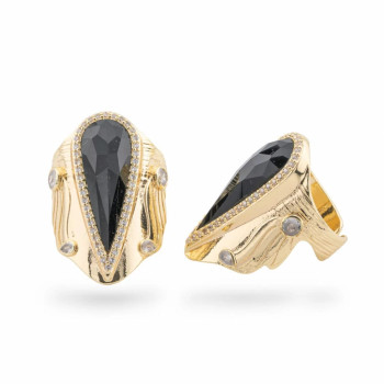 Onyx adjustable ring