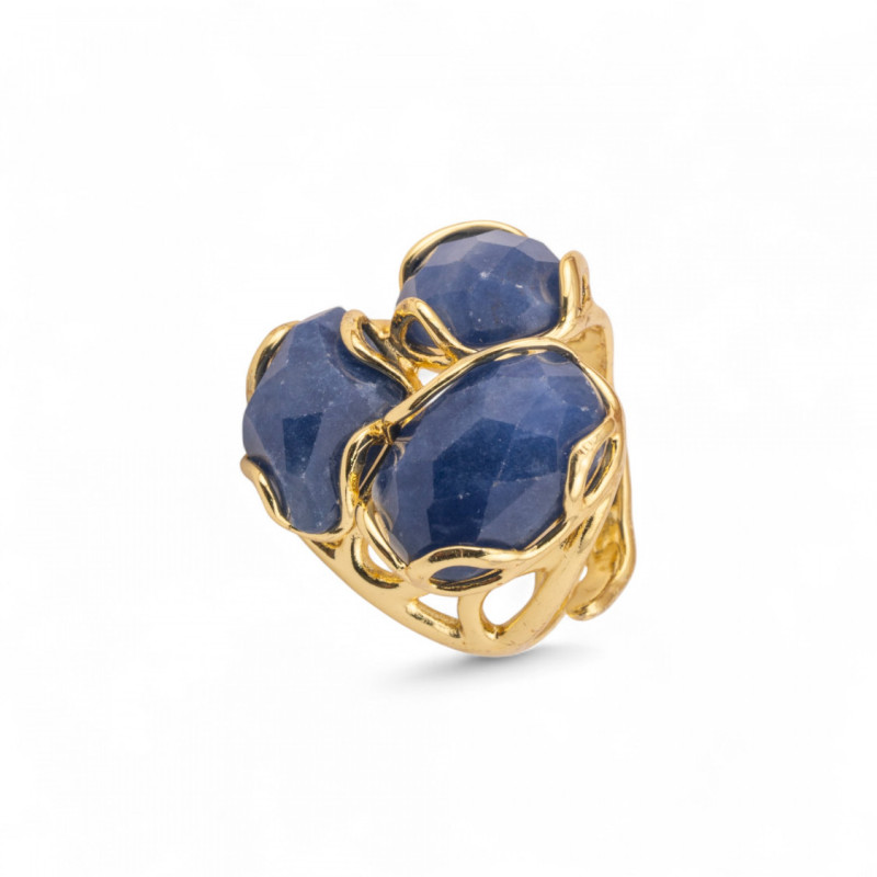 Sodalite adjustable ring