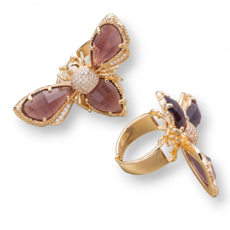 Bee, cat's eye ring