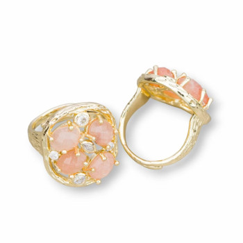Pink moonstone ring
