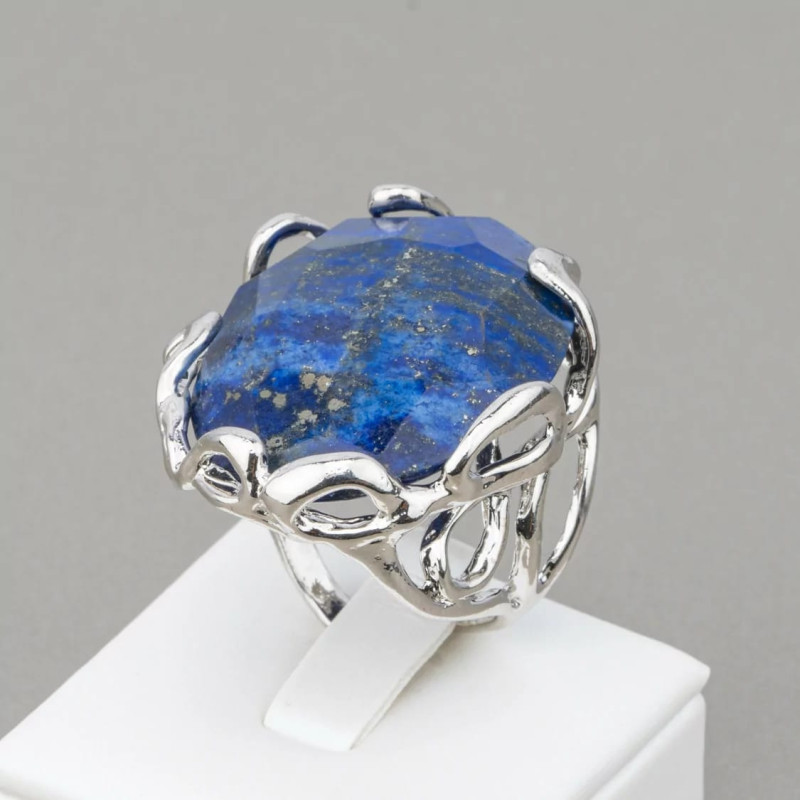 Lapis lazuli adjustable ring