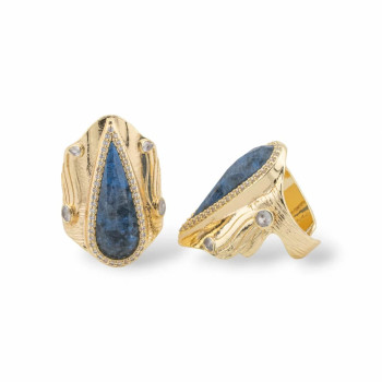 Sodalite adjustable ring