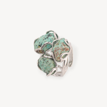 African turquoise adjustable ring