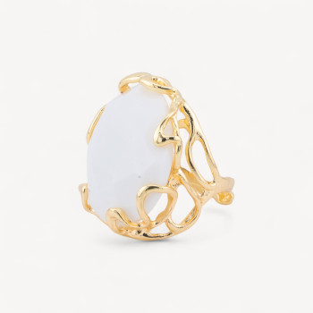 White Agate ring