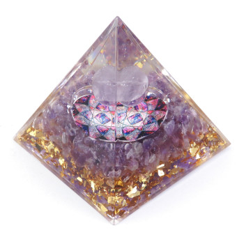 Amethyst - orgonite pyramid