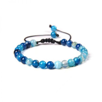 Blue agate- collapsible bracelet