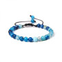 Blue agate- collapsible bracelet