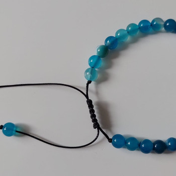 Blue agate- collapsible bracelet