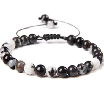 Zebra jasper- collapsible bracelet
