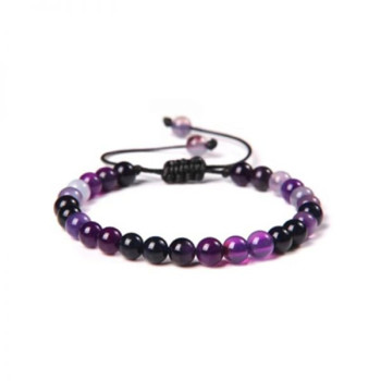Purple agate- collapsible bracelet