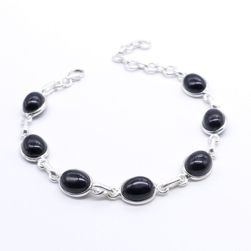 Onyx - silver bracelet