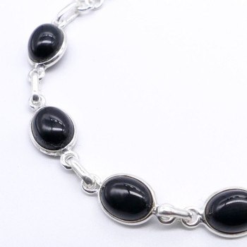 Onyx - silver bracelet